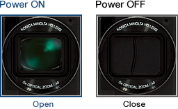 Auto Power ON/OFF & Auto Lens Cover