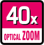40x Optical Zoom